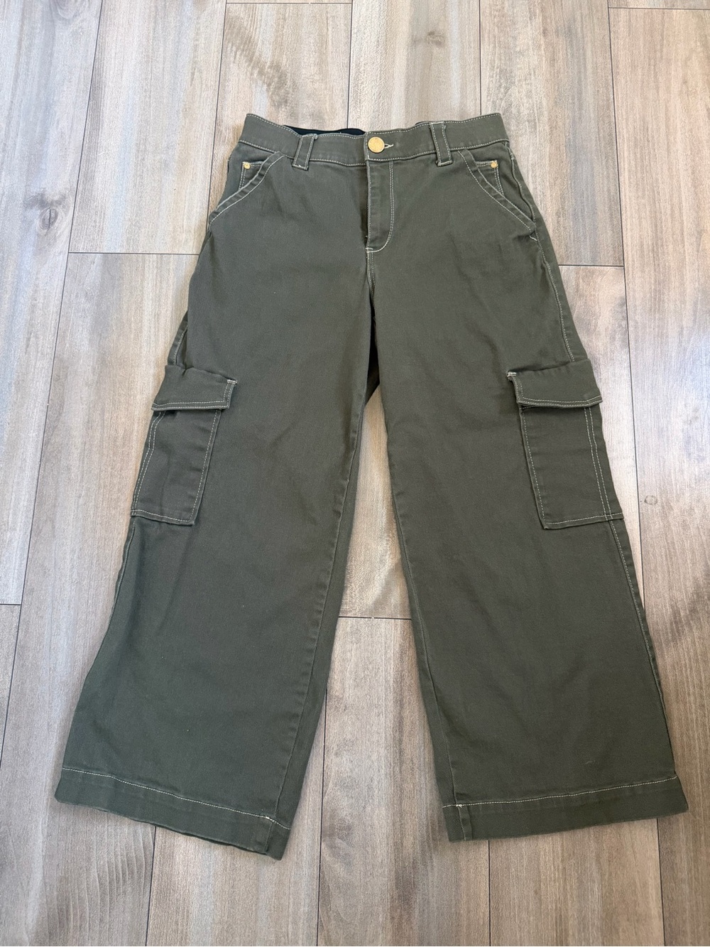 Democracy Olive Green Boot Cut Cargo Jeans